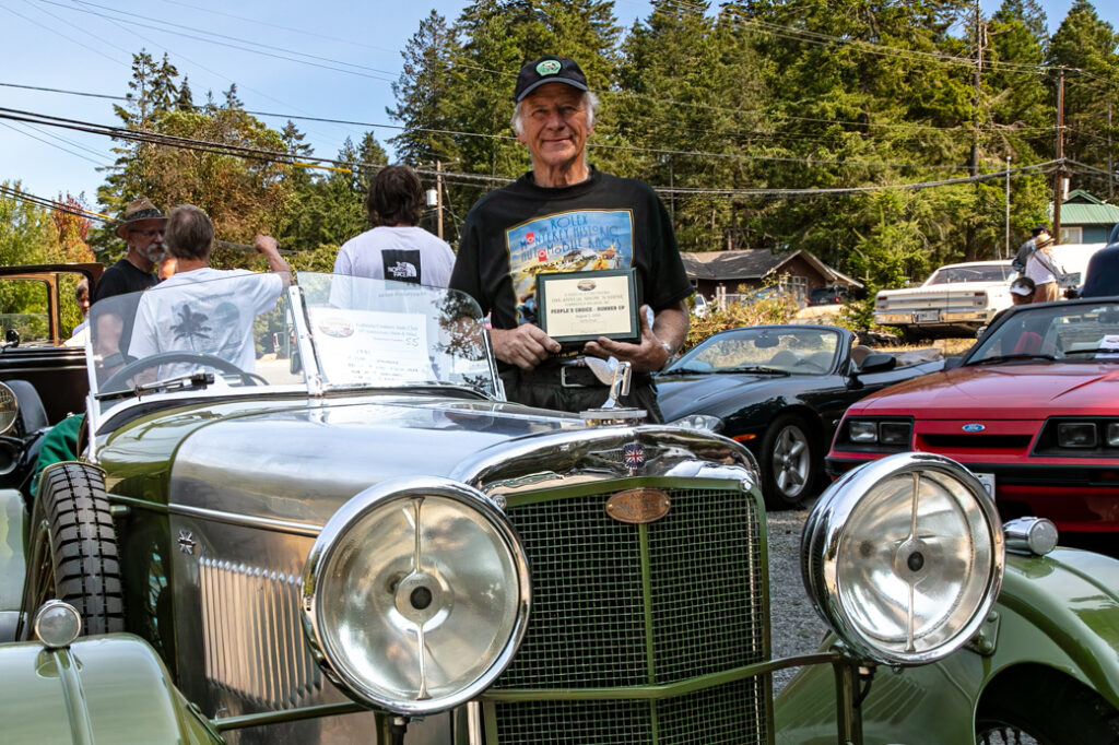 Steve Harris standing with his 1930 Avon.